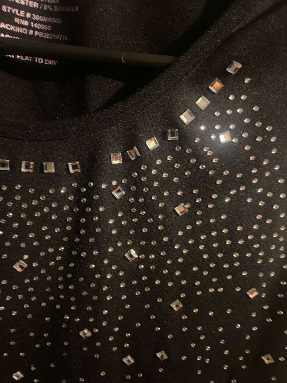Black Girls' Rhinestone Tank Top - Picture 3 of 4